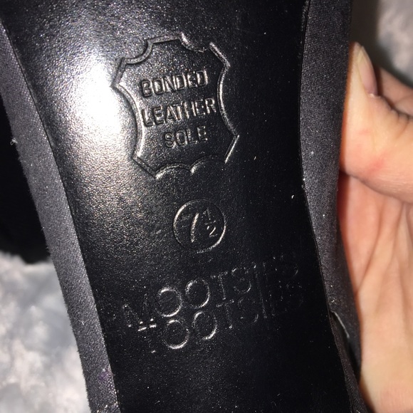 MOOTSIES TOOTSIES PEWTER SHIMMER PEEP TOE BOW SLINGBACK - Picture 8 of 8